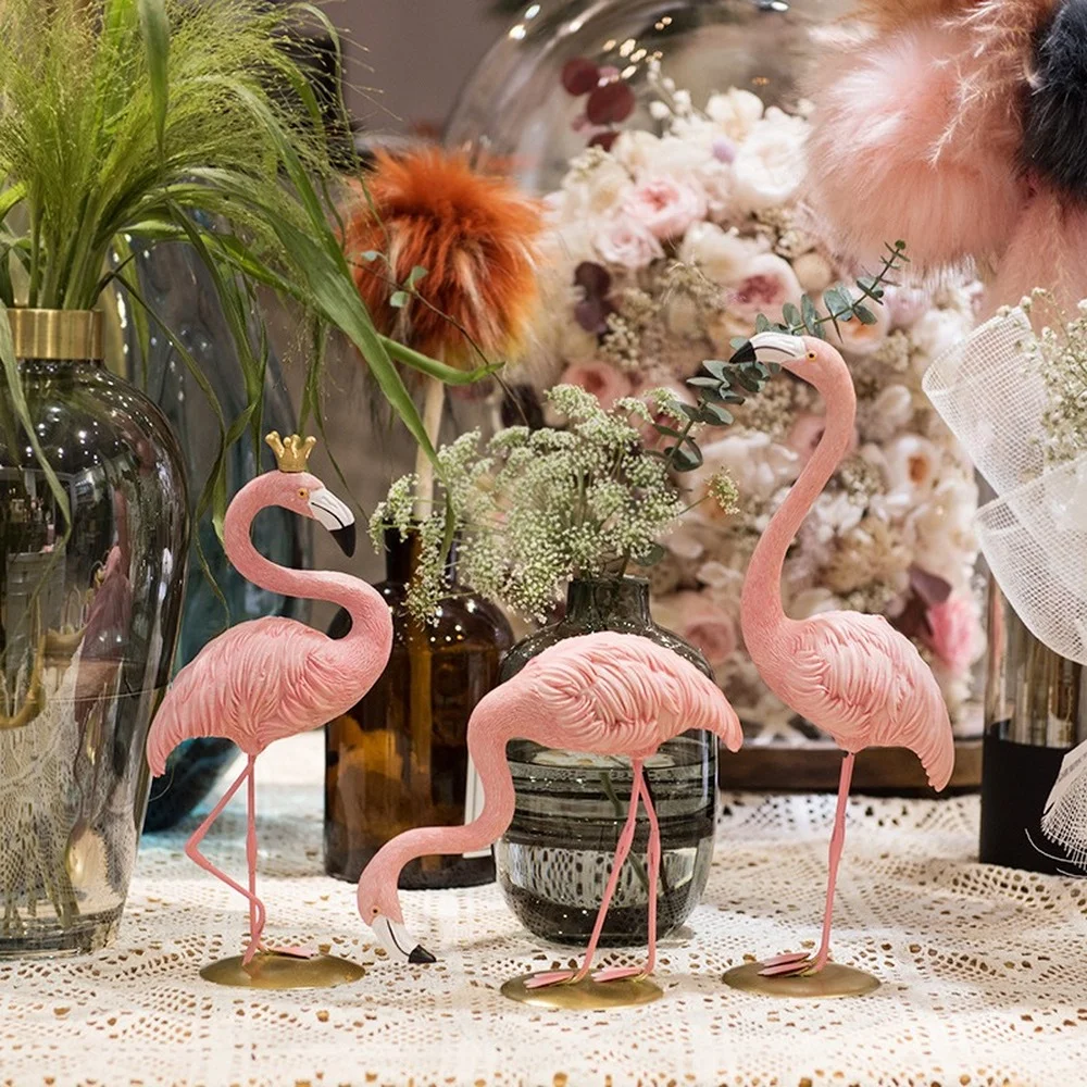 

Nordic INS Pink Flamingo Ornaments Handicrafts Home Decoration Living Room Soft Shot Props