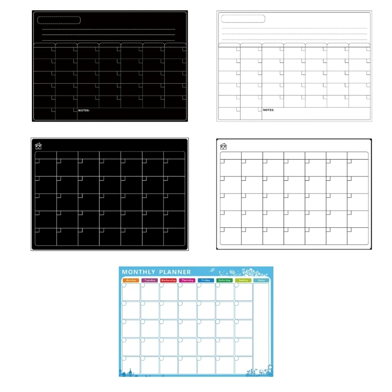 45 sheets a5a6a7 loose leaf notebook refill paper spiral binder inner page diary weekly monthly planner to do list line dot grid Whiteboard Calendar Weekly Monthly To-do-list Grocery Shopping List