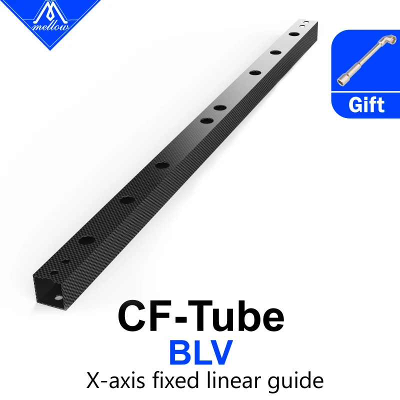 Mellow Peças Cnc Blv-cf-tubo de Perfuração de Fibra de Carbono Rolo Envolto Sarja Tubo Quadrado para Blv Mgn Cubo Impressora 3d
