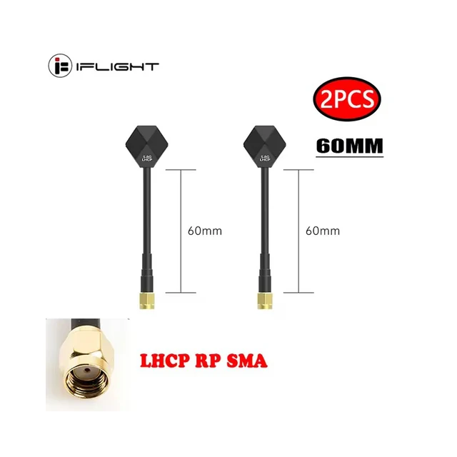 2PCS iFlight Albatross V2 5.8GHz LHCP RPSMA RHCP SMA FPV Antenna 60mm 100mm for FPV RC Drone Parts 2