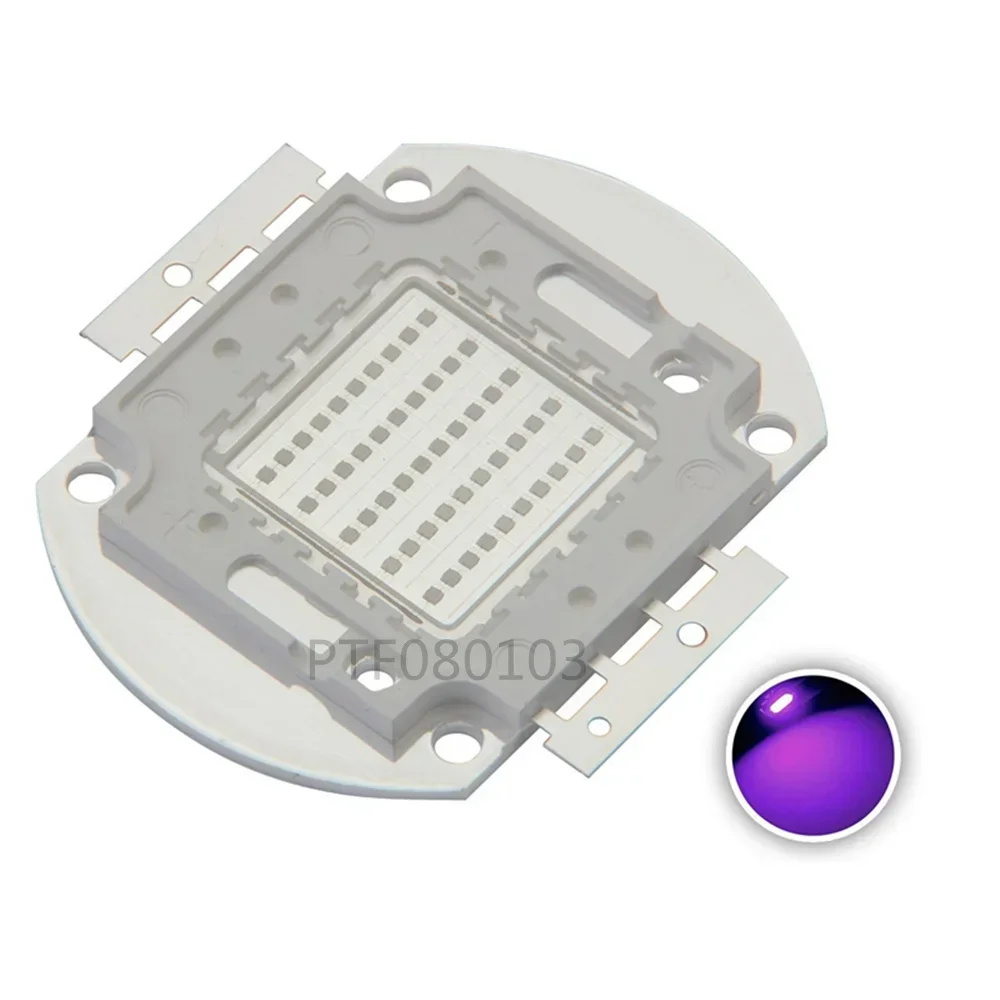 UV 퍼플 고출력 LED 전구 초자외선 칩 360nm 365nm 370nm 380nm 390nm 395nm 400nm 405nm 1W 3W 5W 10W 20W 30W 50W 100W