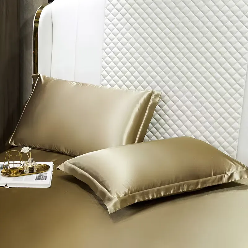 1pcs Man-made Mulberry Silky Pillowcase  Pillow Case Cover Satin Home Textile Bedding Hotel Pillowcases 4