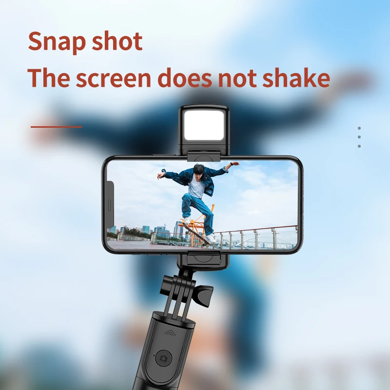 360-Degree Rotation Wireless Bluetooth Selfie Stick Remote Shutter Tripod Fill Light Phone Holder iphone xiaomi huawei