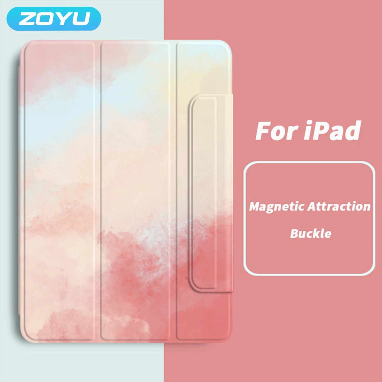 Zoyu Per Ipad Pro 11 12.9 2020 2022 Custodia, Per Ipad Air 5 Air 4 10.9 Per Ipad 10.9 2022 Mini 6 Magnetic Smart Tablet Cover Funda