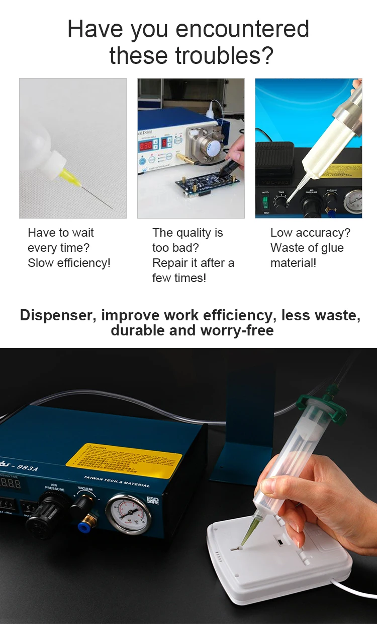 JB 983A Semi-automatic Glue Dispenser Professional Precise Digital Paste Liquid