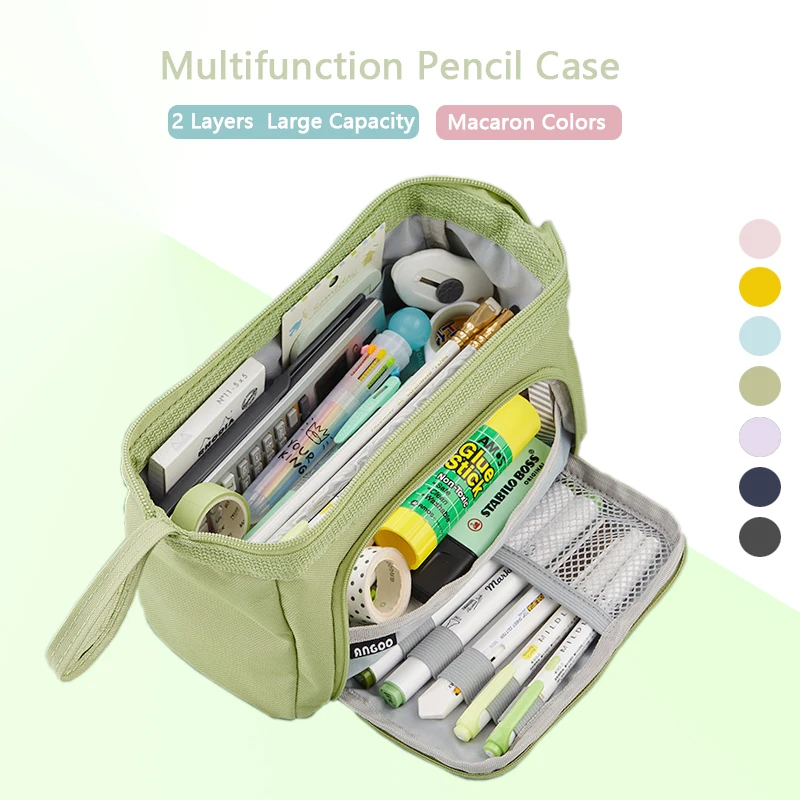 Estuche Para Lápices De Gran Capacidad, Aesthetic Felpa Estuche, Mujer