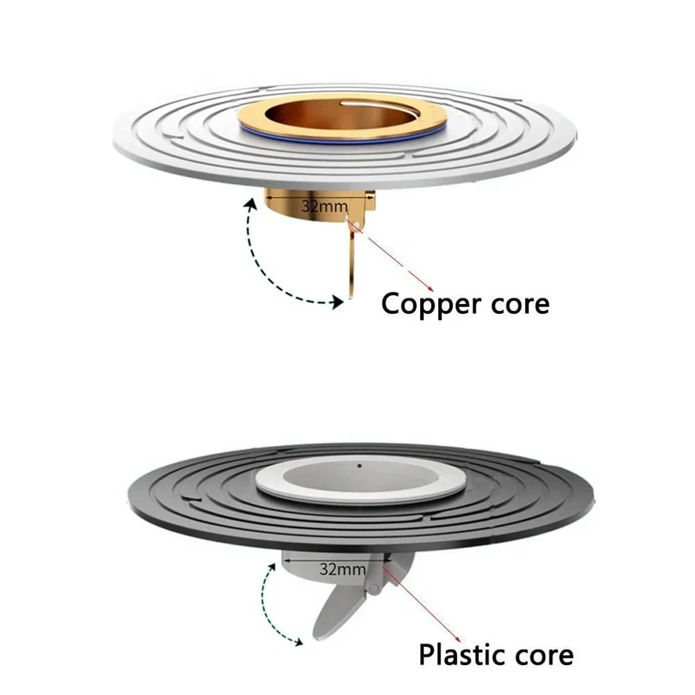 Shower floor drain sink strainer bathroom supplies universal fast drainage anti-odor detectable backflow preventer shower drain