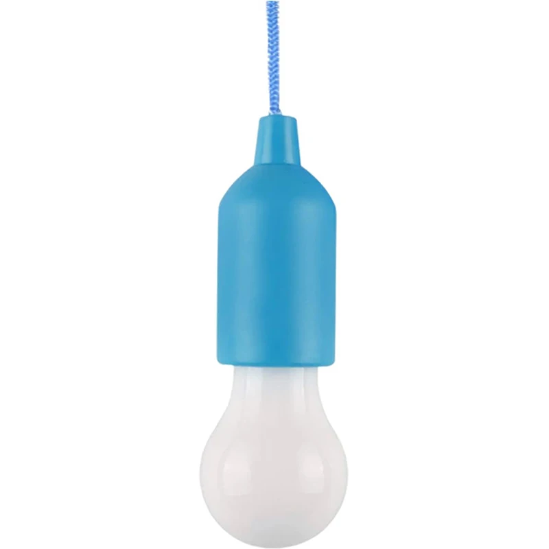 Portable Battery-Operated LED Pull Cord Lantern for Indoor and Outdoor Use