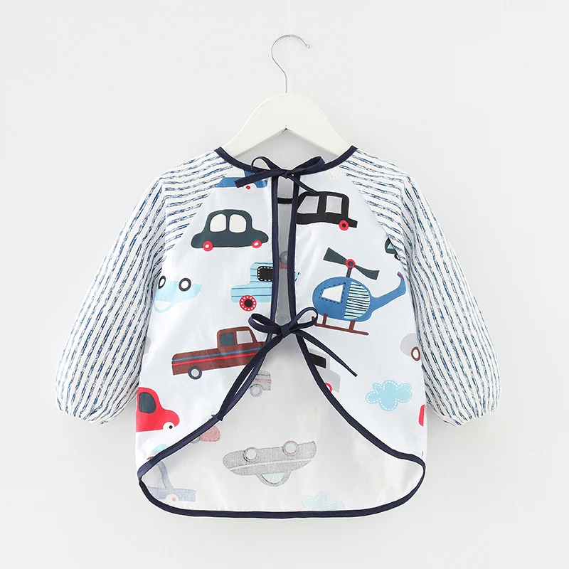 Newborn Baby Bibs Waterproof Long-sleeved Reverse Dressing Infant Eating Clothes Apron Bib Protective Clothing 0-2Years baby bib,feeding bib,cotton bib set,cotton bib