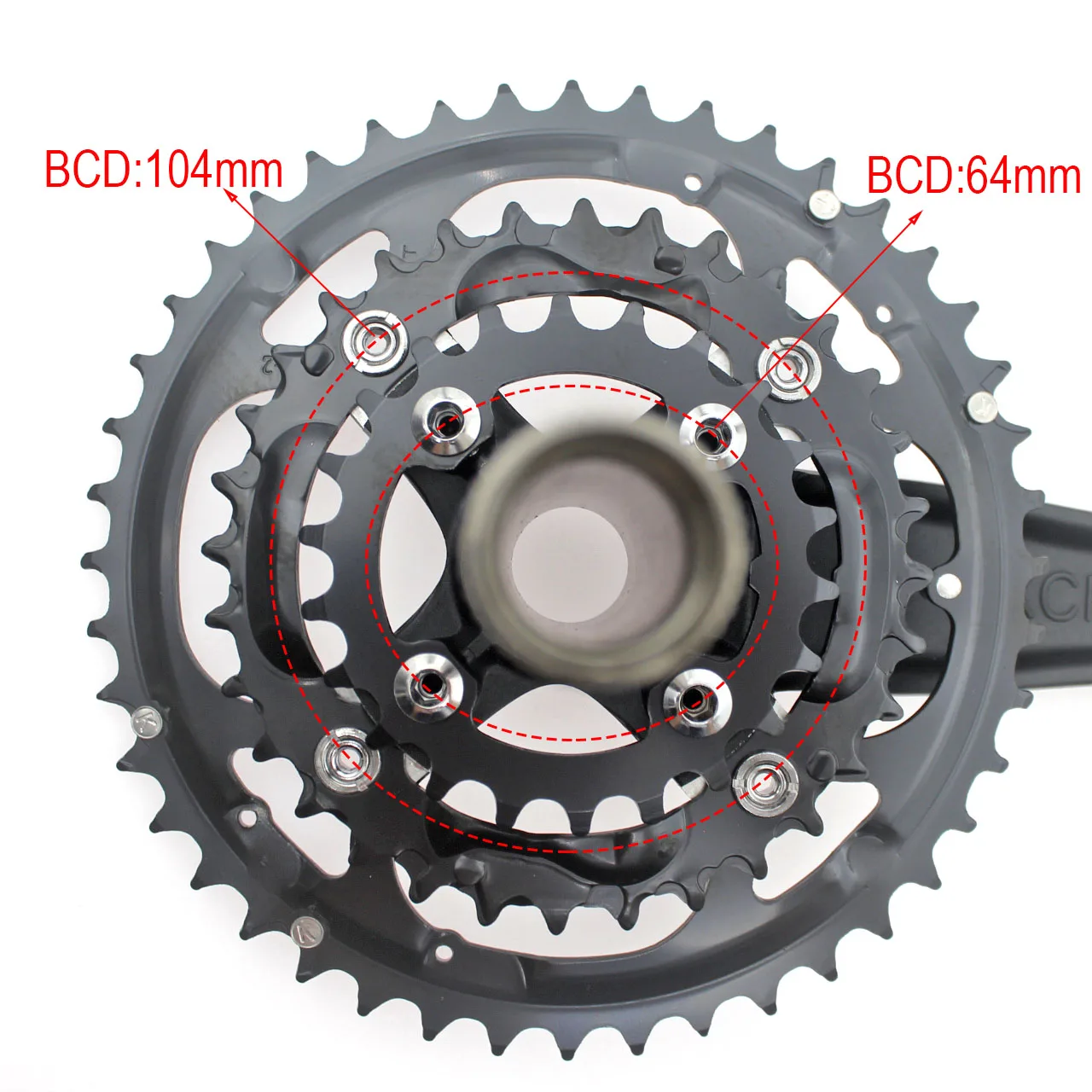 7/8/9 Speed 27 Speed Mountain Bike Integrated Crankset 22-32-44T