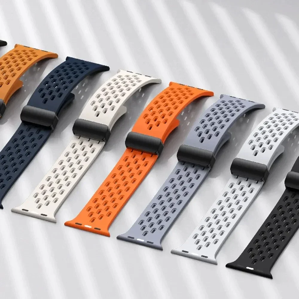 Universal Magnetic Silicone Watch Strap - Premium Adjustable Replacement Band