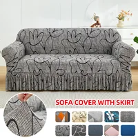 1PC Elastic Sofa Covers With Skirt for Living Room Spandex Chair Couch Cover Sofa Slipcovers Slip-resistant From Dogs Pets Kids 1