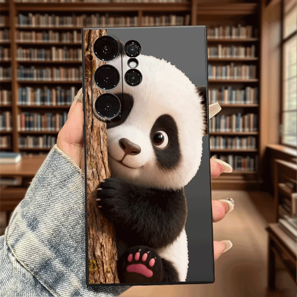 Adorable Panda Cub Tree Hideaway Phone Case - Soft TPU Protection Cover