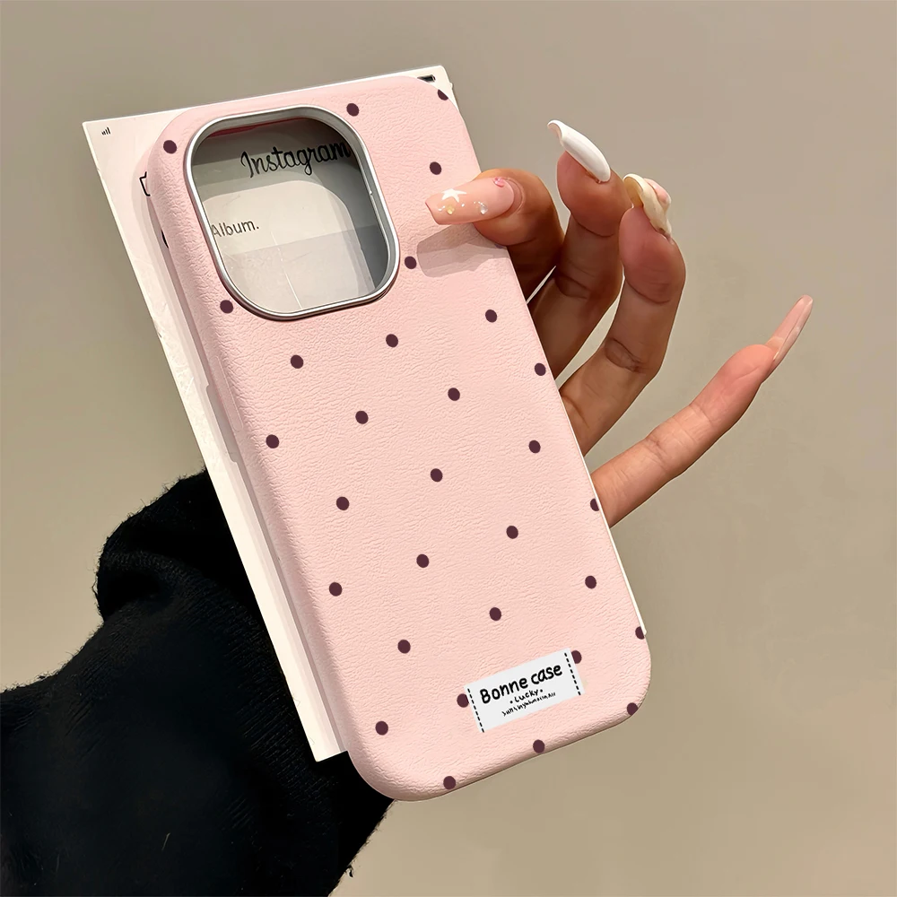 Creative Unique Polka Dot Leather Texture Phone Case