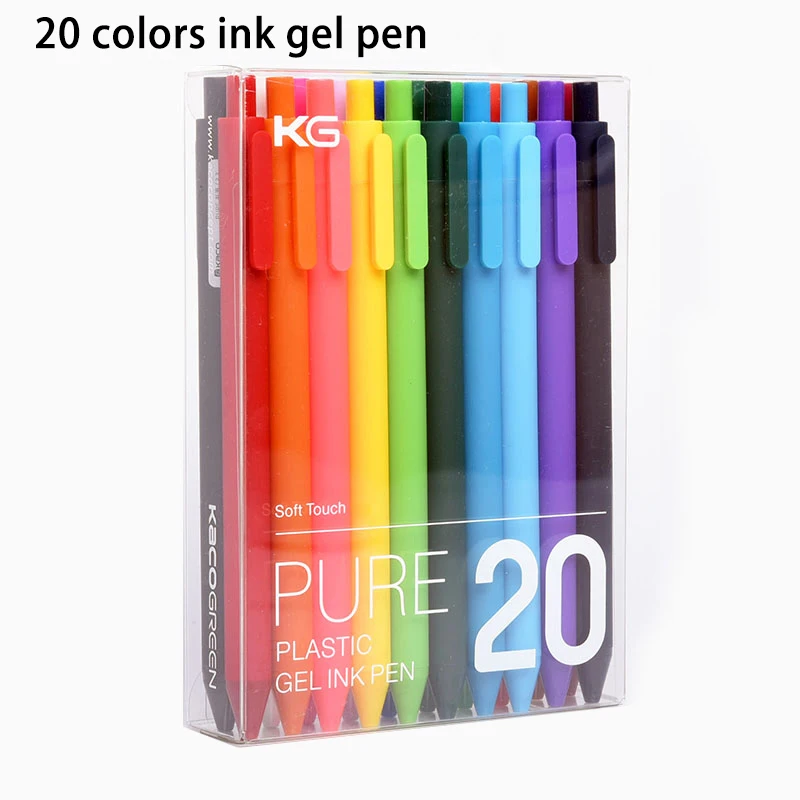 Conjunto Kaco Kawaii Doces Kleur Intrekbare Gel Penn Voor Kinderen Volwassen Kleuren 0.5mm Leuke Gekleurde Inkt Neutrale ge 20 Pcs - 5 Computers & Electronics
