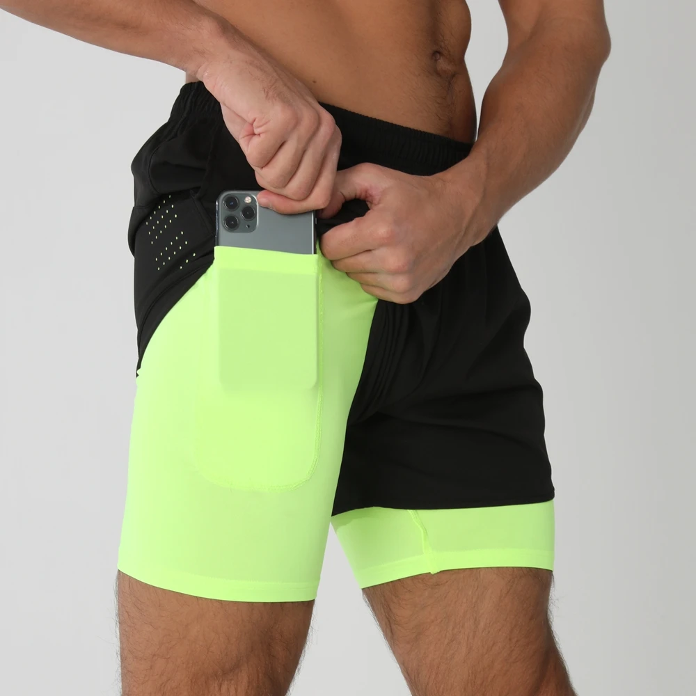 Men's 2-in-1 Quick Dry Gym Running Shorts 2