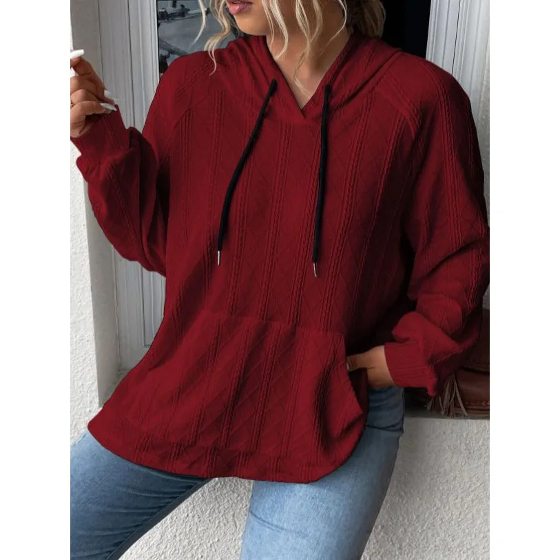 Women's Casual Loose Hooded Sweatshirt