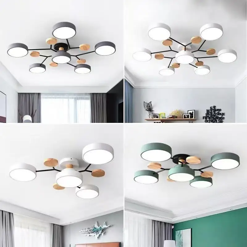 Modern LED Chandelier with 3 Different Colors Suitable for Living Room Bedroom Study Home Decoration Indoor Lighting AC90-260V-led chandelier,ceiling chandelier,art lighting fixtures