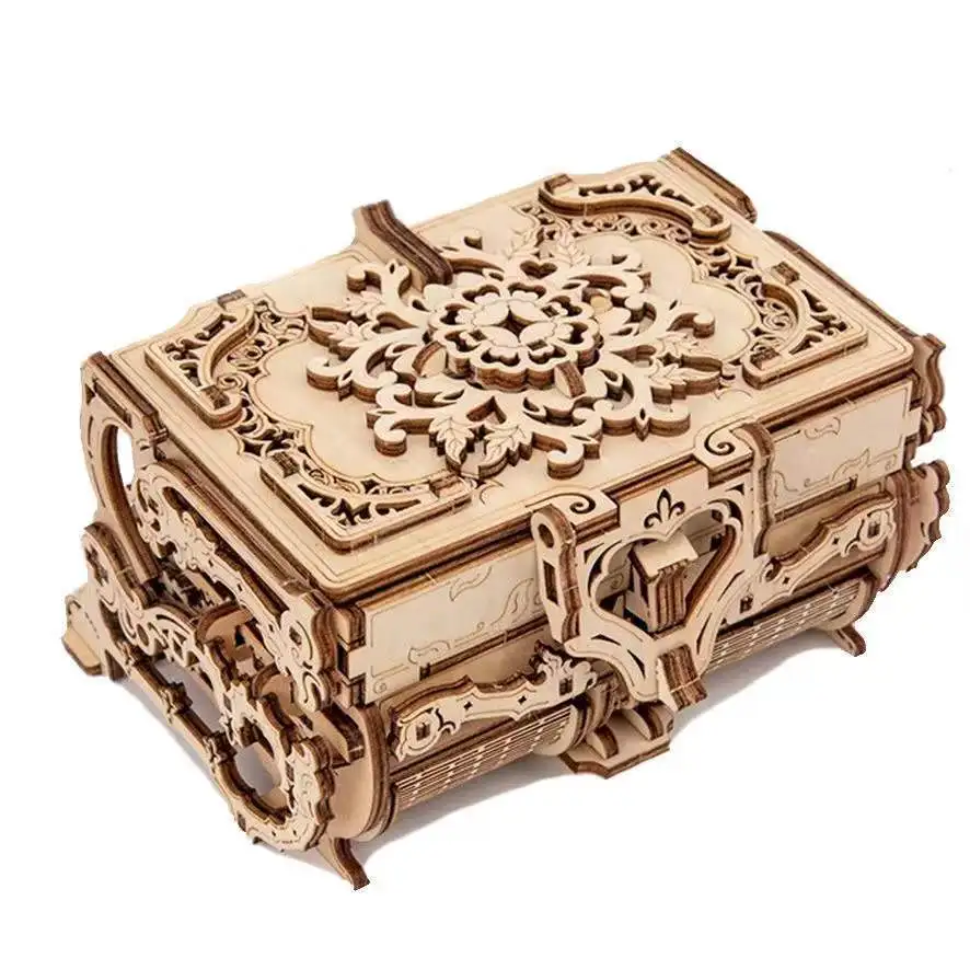 

Jewelry Box Mechanical Wooden Assembly Model Diy Handmade Creative Birthday Gift 3d Three-dimensional Puzzle