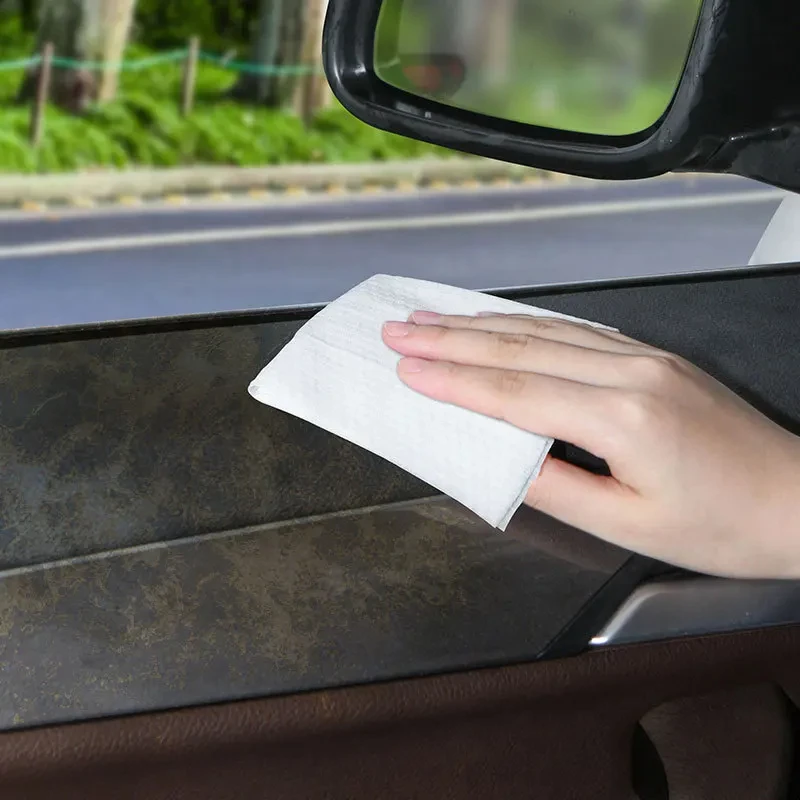 10/30/50PCS Car Interior Wipes Glass Leather Interior Refurbished Steering Cleaning Sofa Wheel Wipes Care Wet Maintenance Wipes 4
