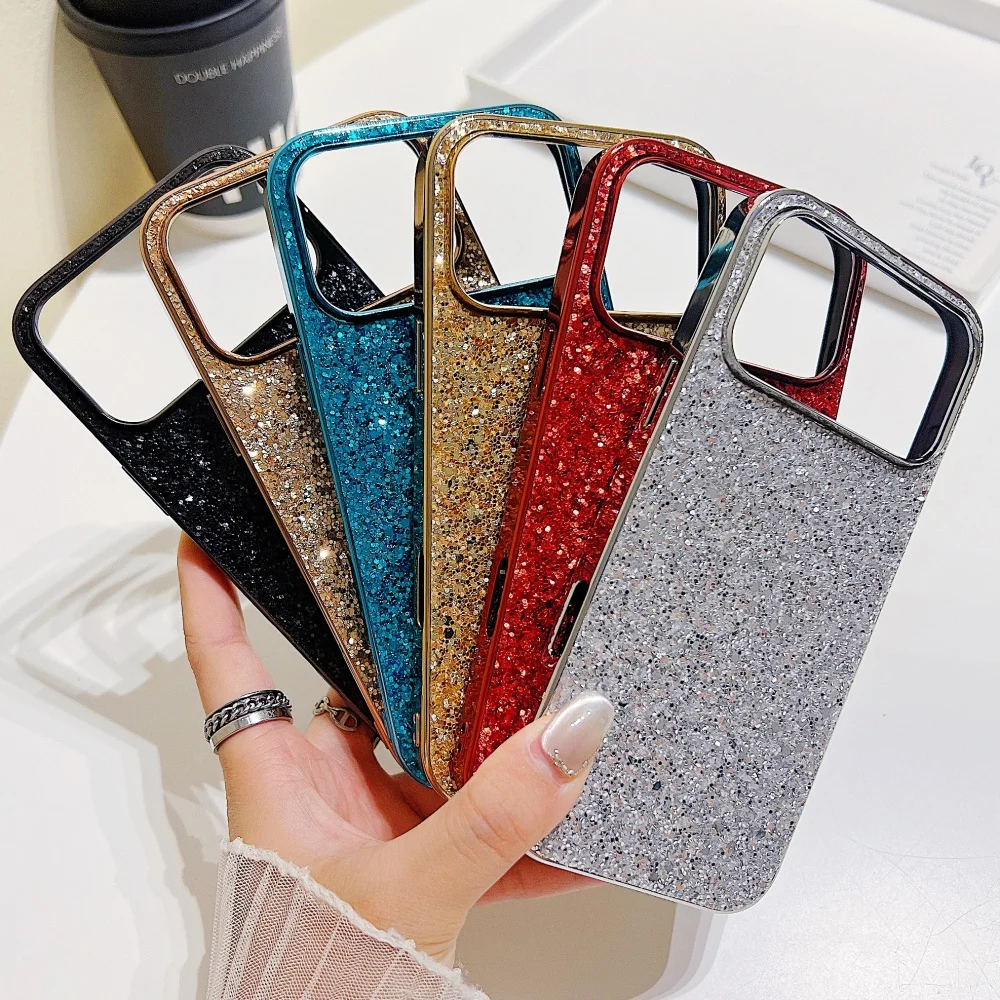 Luxurious Shimmering Glitter Plating Phone Case in Vibrant Colors