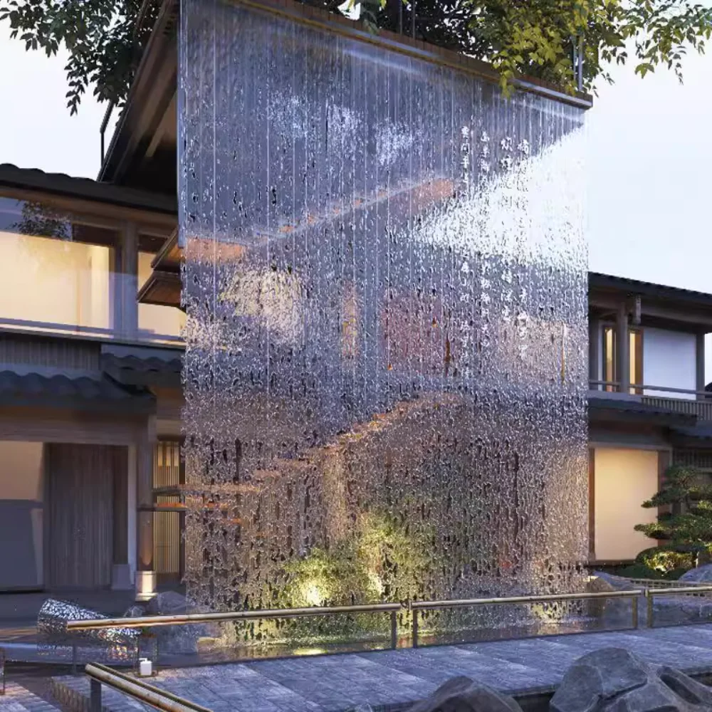 Customizedpullwirewatercurtainrestaurantdecorativewatercurtain