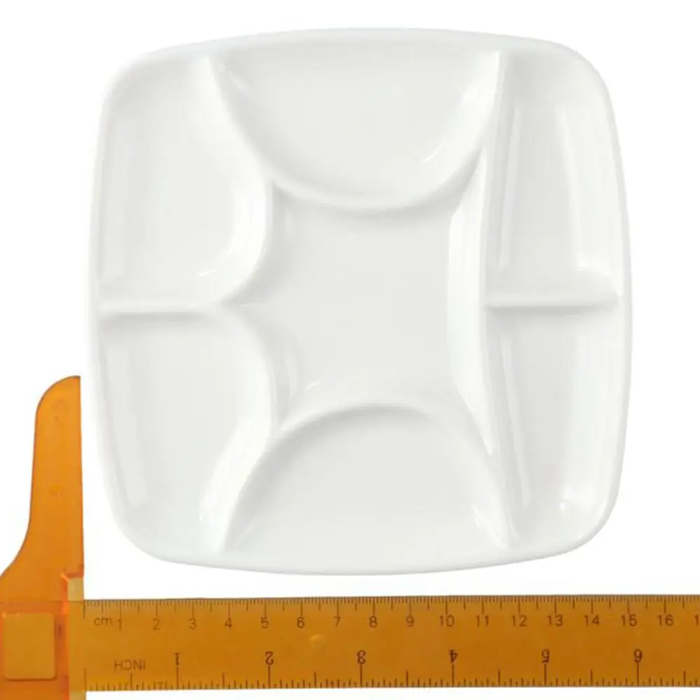 7-Will Square Paint Palette,White Ceramic Artist Paint Palette for Watercolor Painting, Palette Oil Painting 6