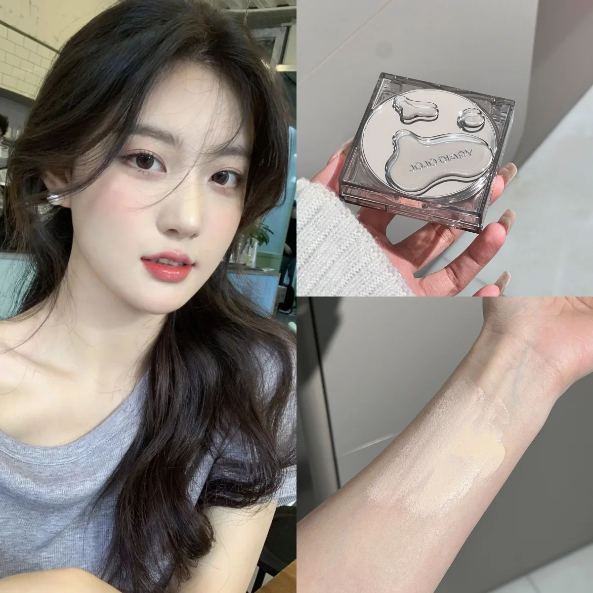 JOJO DIARY Moisturizing Air Cushion Moisturizing BB Cream with a Light, Natural Translucent Foundation to Lighten Skin Tone 6