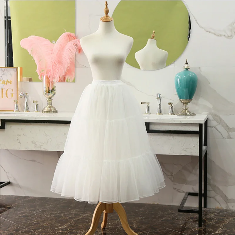 White Black Organza Petticoats 80cm long Crinoline Bridal Petticoats Underskirt For Wedding Dress petticoat skirt petticoat underskirt wedding underskirt wedding petticoat