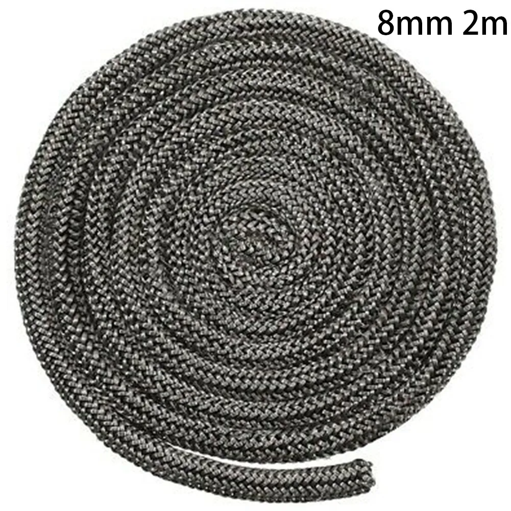 Wood burning stove seal fiberglass rope 6/8mm black gasket cord stove door fireplace cord length log burner door seal black stove/fire rope wood burning stove