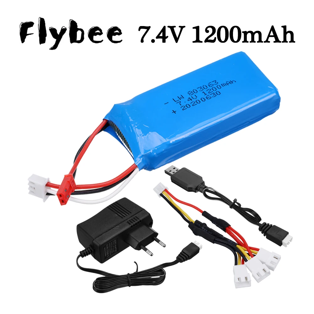 

Аккумулятор Lipo для радиоуправляемого дрона, 7,4 В, 1200 мАч, запасная батарея для MJX X101, X102, Yi zhang X6, H16, самолета 2S, батарея для WLtoys V666, V262, V323, радиоуправляемых игрушек