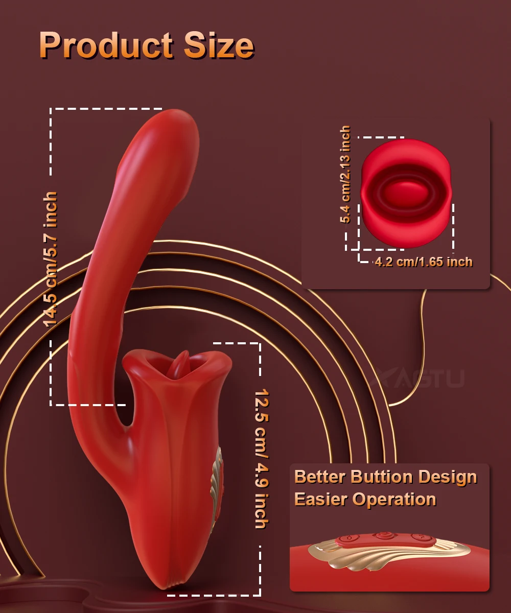 Tapping Flapping Vibrator for Women Tongue Licking Clitoris Clit Sucker Stimulator Powerful Female Sex Toy Woman Adult 18