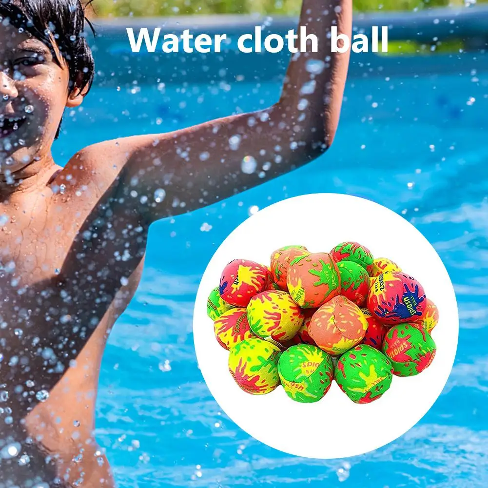 12Pcs Water Splash Balls Reusable Water Absorbent Ball Interactive Beach Soaking Game Balls for Party Activities