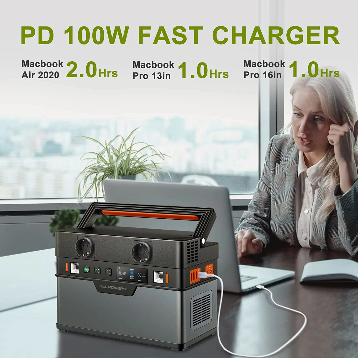 PowerOak Bluetti EB150 1500Wh Générateur Solaire Portable Avec 2 Pièces Panneaux Solaires 120W Groupe Electrogene Solaire Avec Prises Ac Dc Usb Et Batterie Au Lithium Pour Camping Camping Car