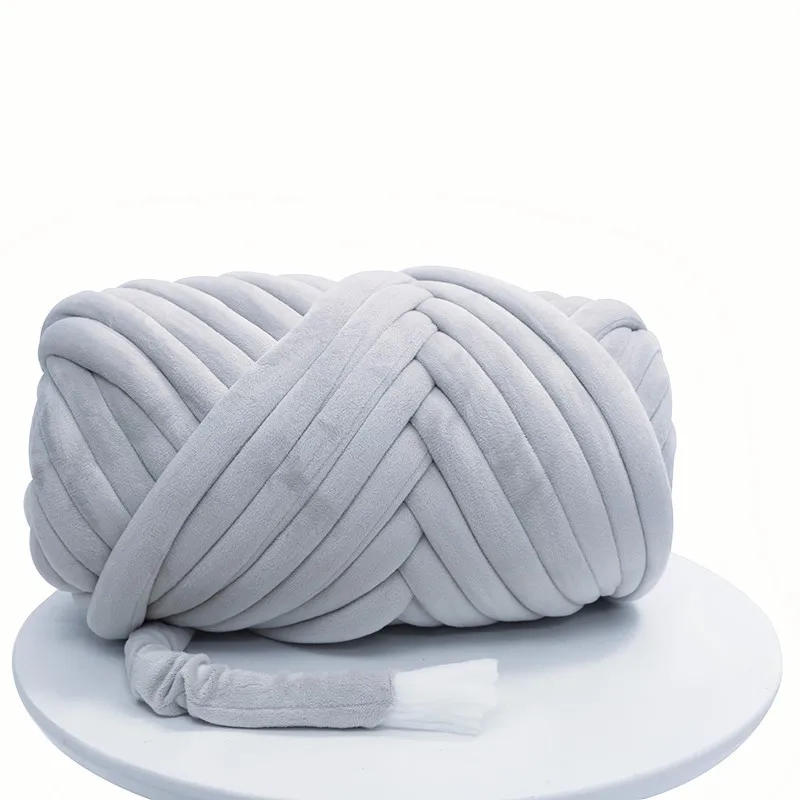 0.5KG/0.75KG New DIY crystal velvet filling yarn 3cm thick handmade wool blanket line cloth strip pillow cat nest line 6