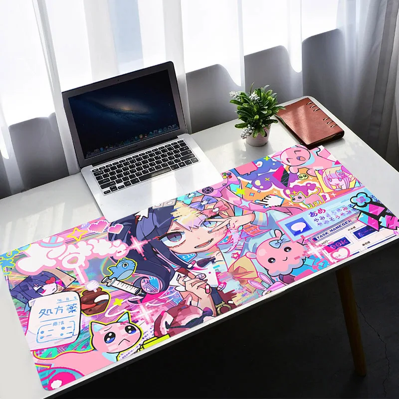 Needy Girl Overdose Anime Mousepad Keyboard Laptop Desktop Mousemat Office Accessories Kawaii Table Mat Game Keybaord Mouse Pad