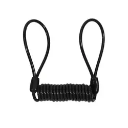 Enhanced Motorcycle Security Disc Brake Lock with Alarm, Carry Case & Reminder Cable (Black)