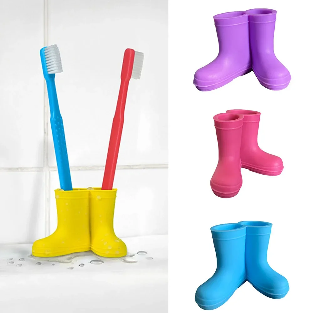 Creative Rain Boots Toothbrush Holder Silicone Cartoon Stand Rack for Bathroom Products
