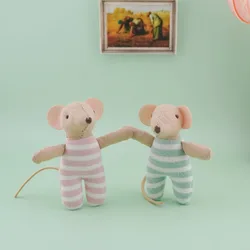 Miniature Mouse Dollhouse Figurines - Festive Decor & Perfect Gift Ornament (1:12 Scale, 5.9 - inch) (Rat Baby Costume Set)