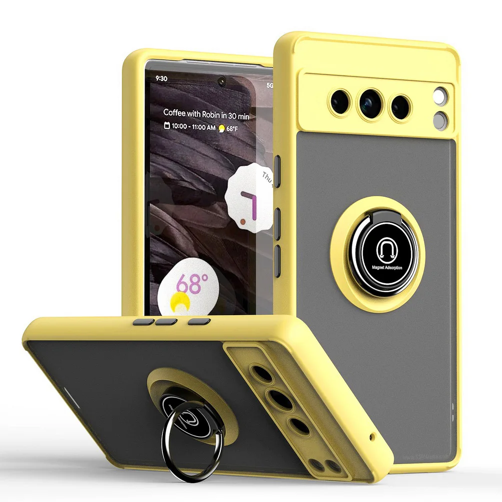 Rotatable bracket stand phone case for 8 7 Pro 7A Pixel7 Pixel 6 pro Finger Ring Holder Hard back cover_voghion.com