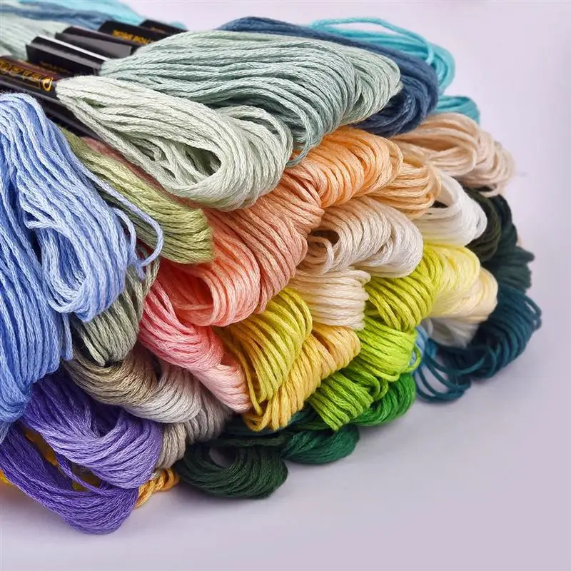 New 200/450Pcs Cotton DMC Multi Colors Cross Floss Stitch Thread Embroidery Sewing Skeins Home Arts & Crafts Art Accessories