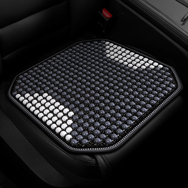 Cojín de asiento con cuentas de madera para verano, fresco y transpirable, cómodo, uso multiusos