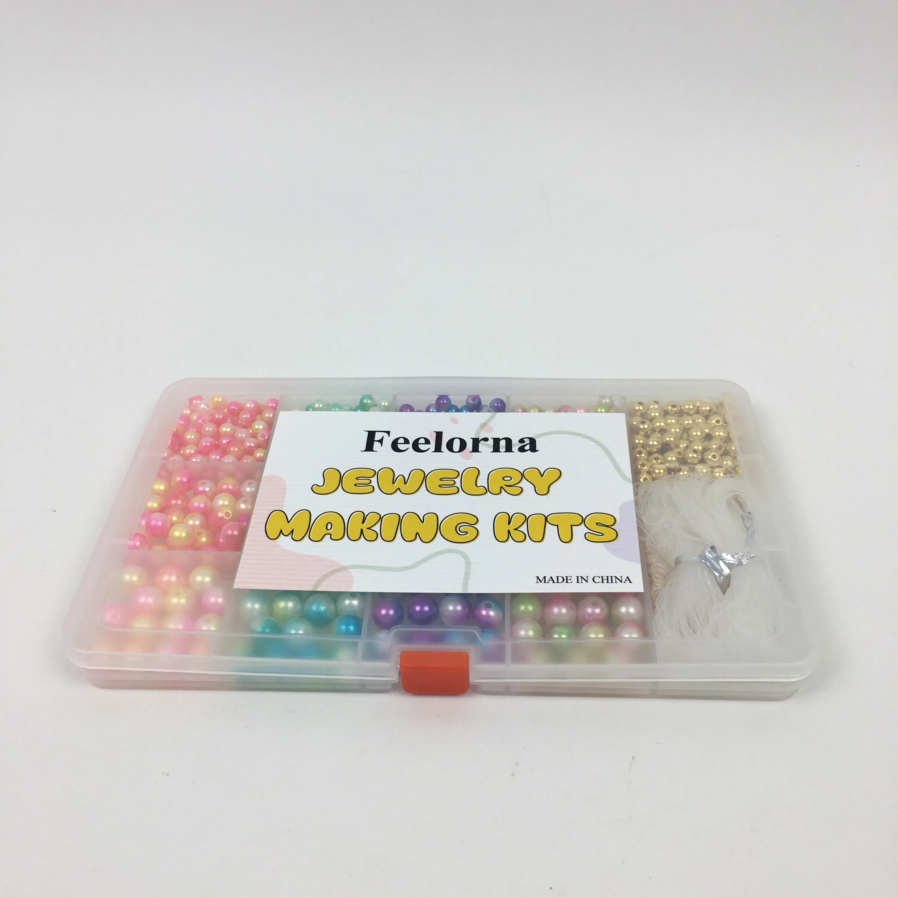 

Feelorna 700 шт. жемчужные бусины для изготовления ювелирных изделий Набор для изготовления глиняных бусин браслетов, 6 цветов 6/8 мм