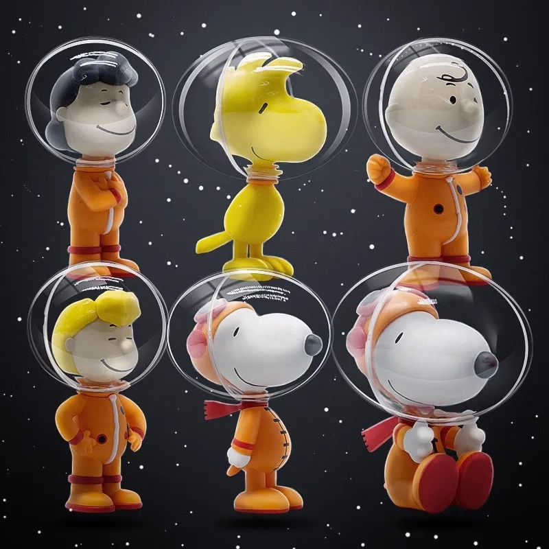 

Персонажи Snoopy, периферийные устройства, космическая серия, искусственная фигурка, настольные украшения, украшение комнаты, кукла, подарок на день рождения
