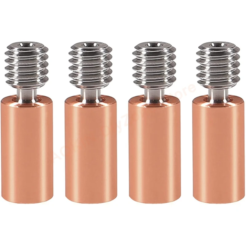 

4Pcs Bimetal Heatbreak Upgrade Copper+ Titanium Alloy Throat Tube for Creality Ender 3 S1 Ender3 S1 Pro CR10 3D Printer Parts