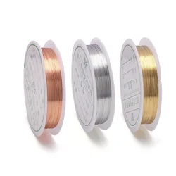 Versatile Tarnish-Resistant Copper Jewelry and Craft Wire (0.2-1mm) - 0.25mm 18Meters (3 Colors)