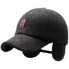 Men Autumn Winter Hat Outdoor Thick Warm Adjustable Earmuffs Baseball Cap 6