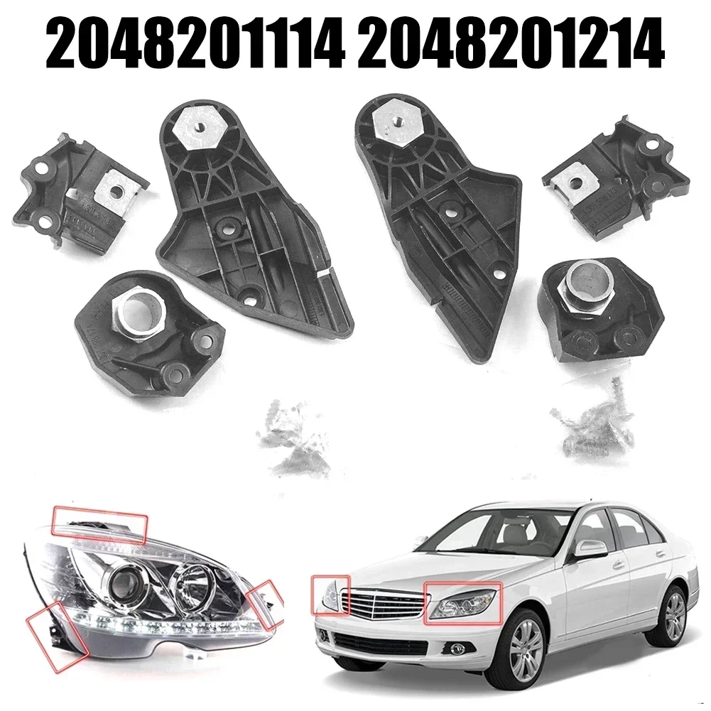 1Pair Front Headlight Bracket Repair Kit For Mercedes For C CLASS W204 2008-2013 High Quality Car Light Repair Kit
