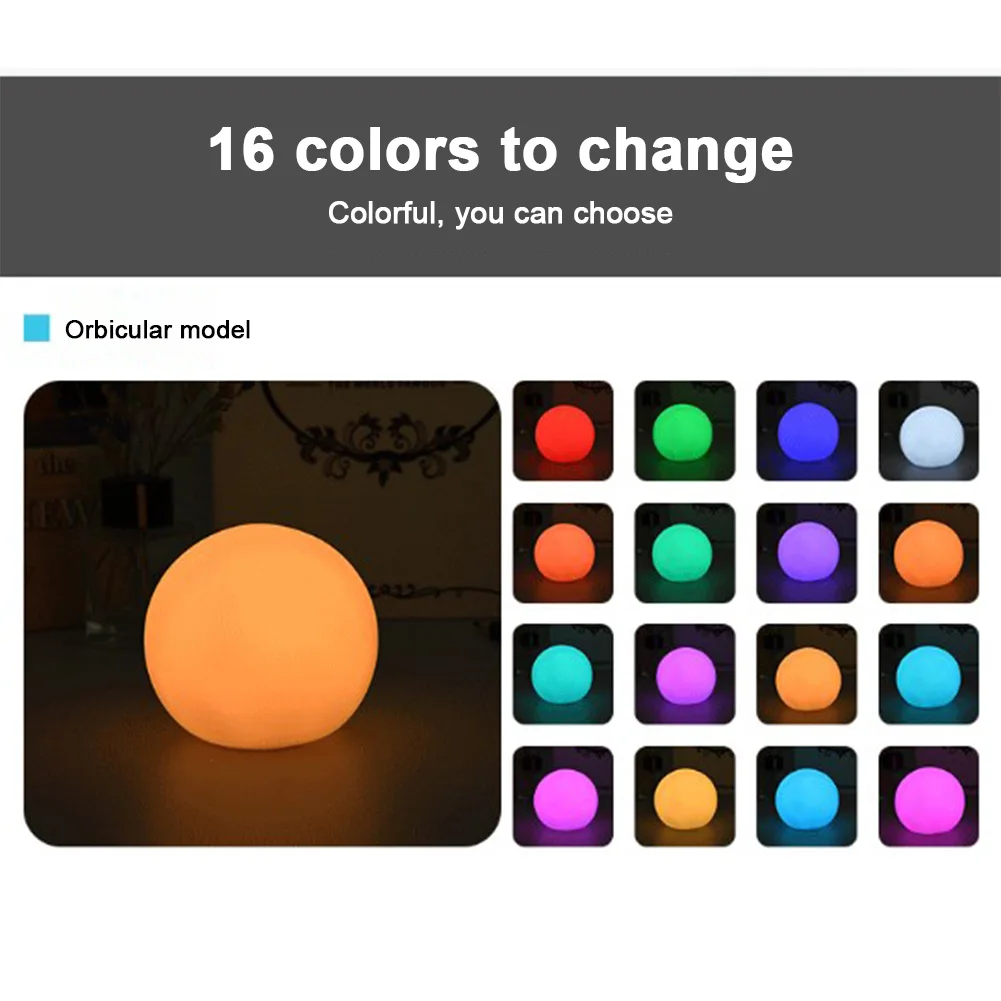 Swimming Pool Floating LED Ball Glowing Globe Night Light Waterproof Floor Street Lawn Lamp Home Party Decor 16 Colors Light
