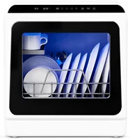 Mini Portable Dishwasher Countertop Compact Dishwashers, Tabletop Small Dishwasher with 5L Built-in Water Tank with 6 Modes 1